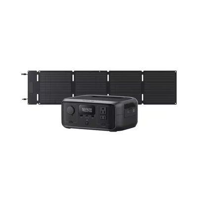 245Wh River 3 Power Station with 60W Solar Panel, 300W Output/Surge 600W, LFP Power Station, Home Backup, Camping
