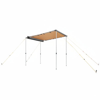 Car Side Awning Large 6.6 Ft. X 8.2 Ft. Shade Coverage Vehicle Awning PU 3000 Mm UV 50 plus Retractable Car Awning