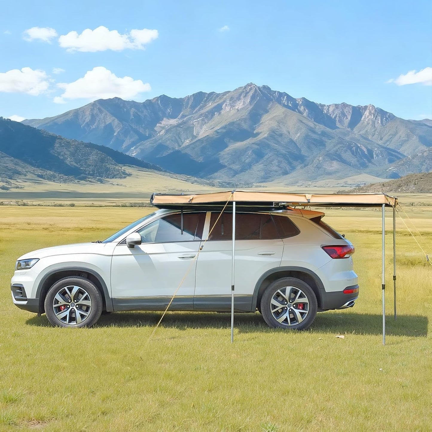 270 Degree Awning, 52 Sq.Ft Driver Side Vehicle Awning, UV50+ Waterproof Car Side Awnings with Carry Bag, All-Weather Overland Awnings Car Shelter for SUV Van Truck Camping