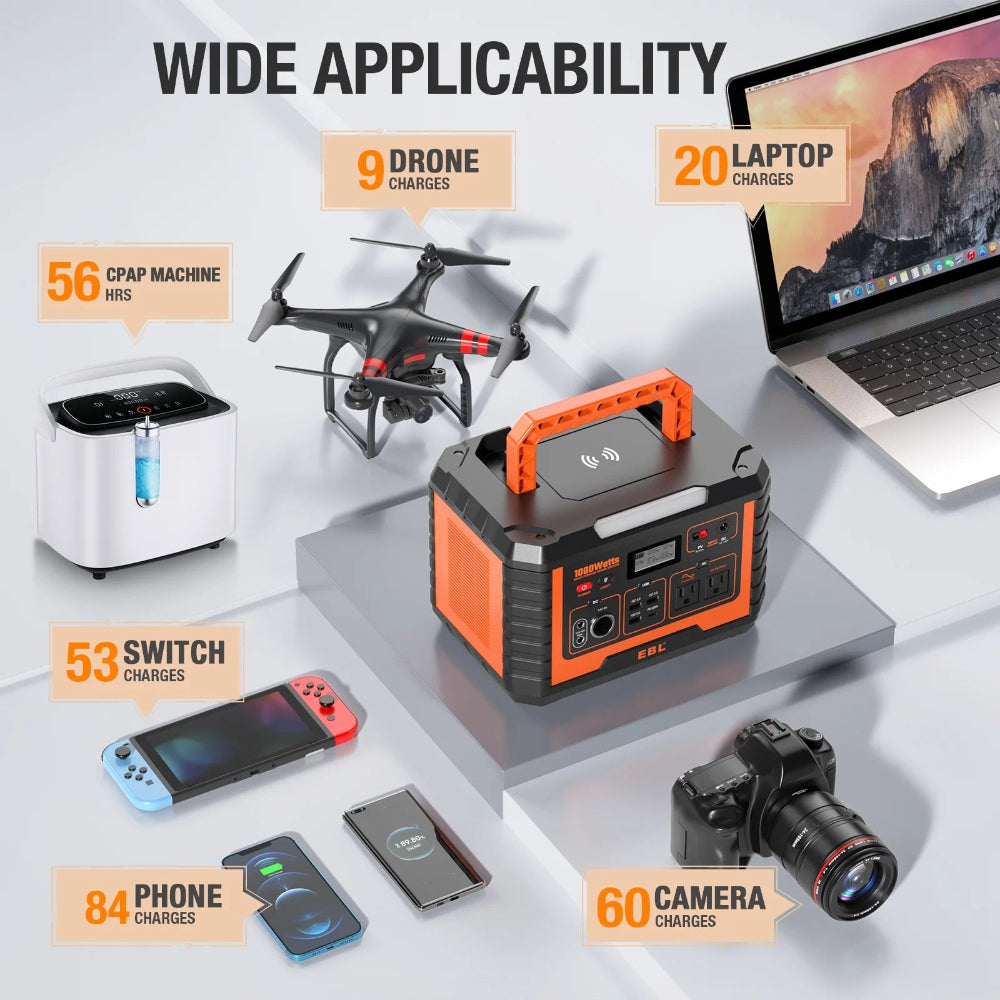 1000W Continuous Portable Power Station