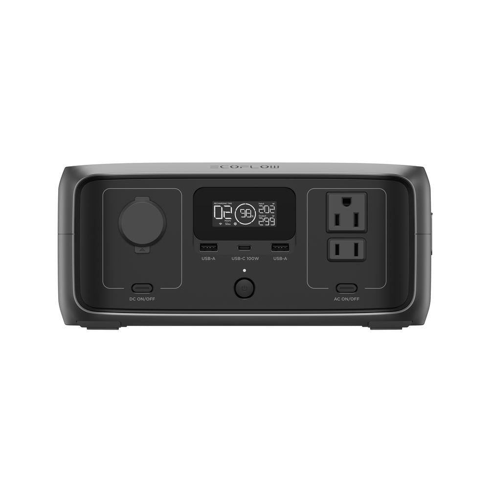245Wh River 3 Power Station with 60W Solar Panel, 300W Output/Surge 600W, LFP Power Station, Home Backup, Camping